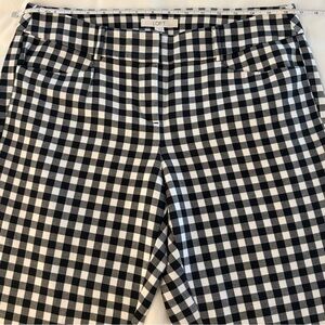 Loft black and white checked capris. Size 10 Petite 21.5inch inseam.